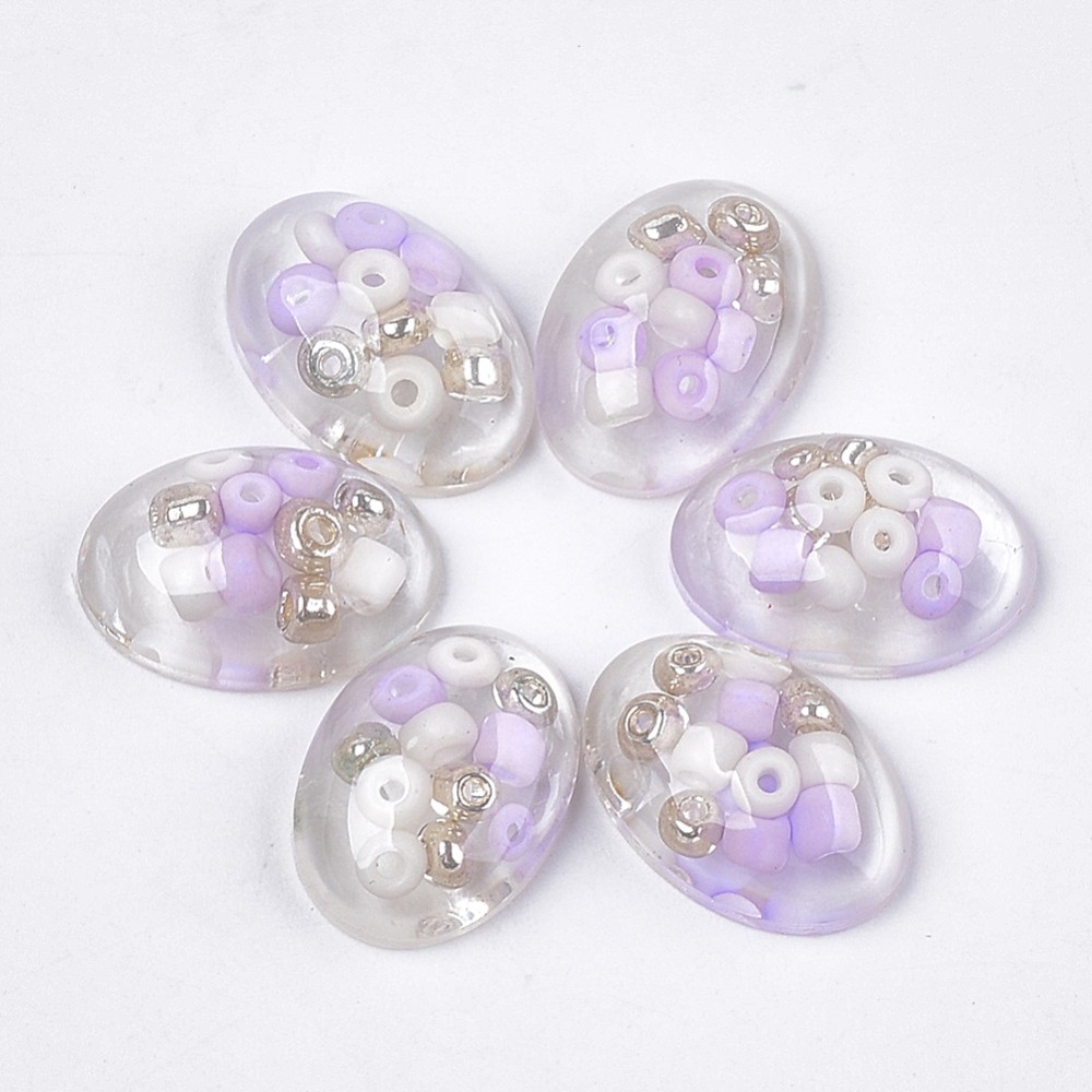 Acrylic Round Pearl Cabochons Flat Back 18mm 15 Pcs