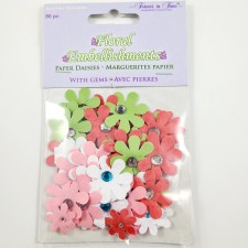 80pcs Floral Embelishments - Hand Made paper