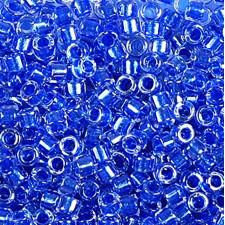 Miyuki Delica Beads 11/0 DB920 Shimmering Blue Lined Crystal