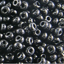 Preciosa Czech Seed Beads 10/0 - Opaque Black 23980 - 25g Bag