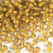 Preciosa Czech Seed Beads Colourlined Dyed Terra 10/0 - Tan / Khaki  25g Bag