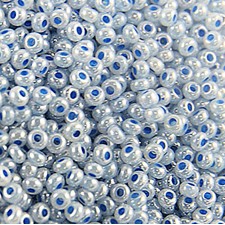 Preciosa Czech Seed Beads 10/0 - Pearlized Blue - (25g Bag)