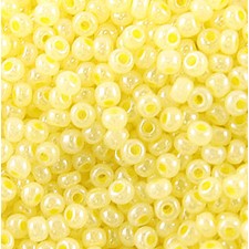 Preciosa Czech Seed Beads 10/0 - Pearlized Yellow 25g Bag