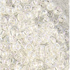 Preciosa Czech Seed Beads Iris 10/0 - Clear Crystal (25g Bag)