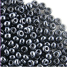 Preciosa Czech Seed Beads Iris 10/0 - Gunmetal (25g Bag)