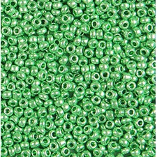 Preciosa Czech Seed Beads Metallic 10/0 - Green (25g Bag)