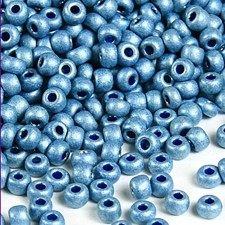 Preciosa Czech Seed Beads 10/0 - Matte Metallic Blue 25g Bag