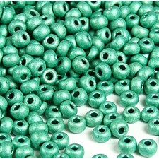 Preciosa Czech Seed Beads 10/0 - Matte Metallic Green 25g Bag