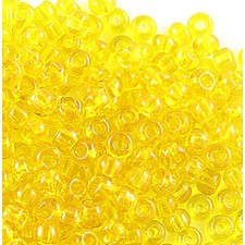 Preciosa Czech Seed Beads Transparent 10/0 - Lt Yellow (25g Bag)
