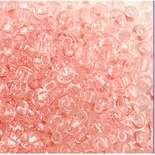 Preciosa Czech Seed Beads Transparent 10/0 - Lt. Pink (25g bag)