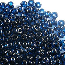 Preciosa Czech Seed Beads Transparent 10/0 - Montana Blue (25g bag)