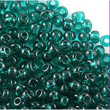 Preciosa Czech Seed Beads Bulk Preciosa Transparent 10/0 - Teal - 25g Bag