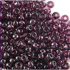 Preciosa Czech Seed Beads Transparent 10/0 - Dark Amethyst (25g bag)
