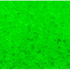 Preciosa Czech Seed Beads Matte 10/0 - Transparent Neon Green 25g bag