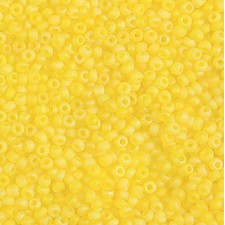 Preciosa Czech Seed Beads Matte 10/0 - Transparent Lt Yellow AB - 25g Bag
