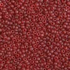 Preciosa Czech Seed Beads Matte 10/0 - Transparent Red - 25g Bag