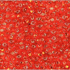 Preciosa Czech Seed Beads Silverlined 10/0 - Orange - (25g Bag)