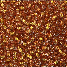 Preciosa Czech Seed Beads Silverlined 10/0 - Brown 17090  - 25g Bag