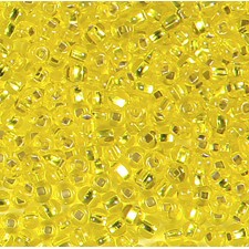Preciosa Czech Seed Beads Silverlined 10/0 - Lt. Yellow  - (25g Bag)