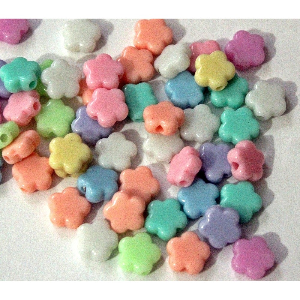 Acrylic Stars Beads Assorted Pastel (Pack of 50)