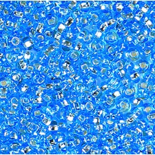 Preciosa Czech Seed Beads Silverlined 10/0 - Aqua Blue (25g Bag)