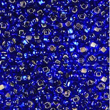 Preciosa Czech Seed Beads Silverlined 10/0 - Capri Blue  - (25g Bag)