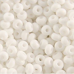 Preciosa Czech Seed Beads 10/0 - Opaque White - (25g Bag)