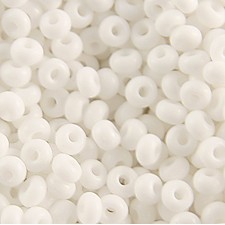 Preciosa Czech Seed Beads 10/0 - Opaque White - (25g Bag)
