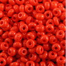 Preciosa Czech Seed Beads 10/0 - Opaque Lt. Red - (25g Bag)
