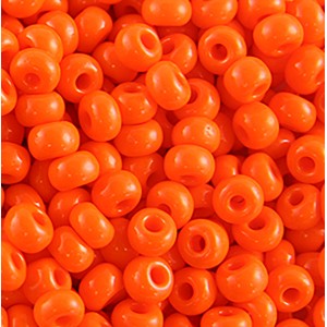 Preciosa Czech Seed Beads 10/0 - Opaque Orange - 25g Bag