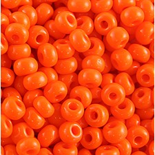 Preciosa Czech Seed Beads 10/0 - Opaque Orange - 25g Bag
