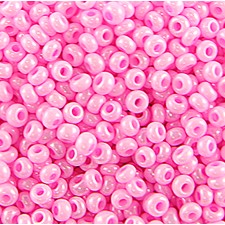 Preciosa Czech Seed Beads 10/0 - Opaque Dyed Chalk Pink 16173 - 25g Bag