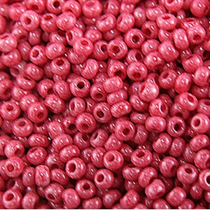 Preciosa Czech Seed Beads 10/0 - Opaque Dyed Chalk Rose - (25g Bag)