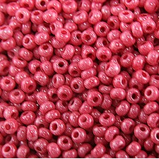 Preciosa Czech Seed Beads 10/0 - Opaque Dyed Chalk Rose - (25g Bag)