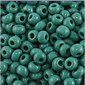 dark green seed beads