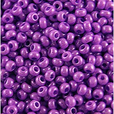 Preciosa Czech Seed Beads 10/0 - Opaque Dyed Chalk Purple 16128 - 25g Bag