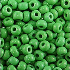 Preciosa Czech Seed Beads 10/0 - Opaque Green 53250 - 25g Bag
