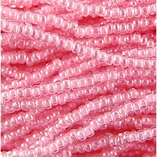 Preciosa Czech 10/0 Seed Beads Lustre Colourlined Hank - Pink 38694