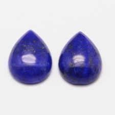 Natural Lapis Lazuli Teardrop Cabochons, 18x13x6mm 4pcs