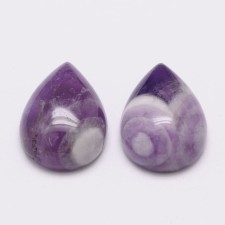 Natural Purple Amethyst Teardrop Cabochons, 18x13x6mm 4pcs