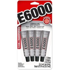 E6000 4 Pack Mini Tube Strong Adhesive Glue - Clear (5.3ml)