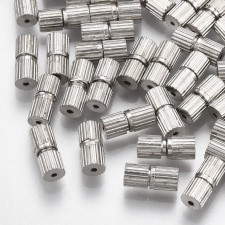 7x3mm Silver Tone Barrel Clasps Screw On for Necklaces or Bracelet 10pcs