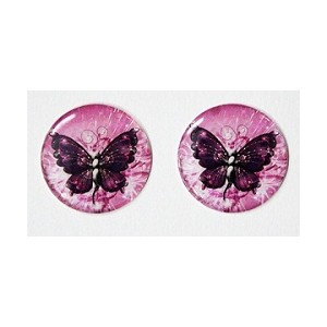 1" Epoxy Cab - Butterfly Purple (Pair)