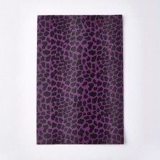  12"x8" Self-adhesive Vinyl Backing Fabric Material Purple Leopard Pattern