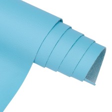 BENECREAT Pleather Vinyl Backing Fabric Material 13x55" Roll - Light Blue