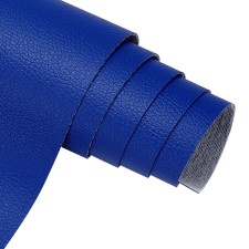 BENECREAT Pleather Vinyl Backing Fabric Material 13x55" Roll - Blue