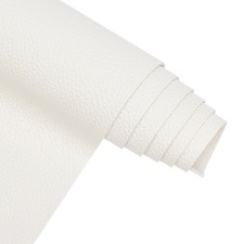 BENECREAT Pleather Vinyl Backing Fabric Material 13x55" Roll - White