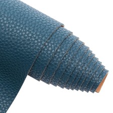 BENECREAT Pleather Vinyl Backing Fabric Material 13x55" Roll - Teal