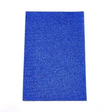12x8" Self Adhesive Glitter Vinyl Pleather/Faux Leather Backing Fabric Material - Blue