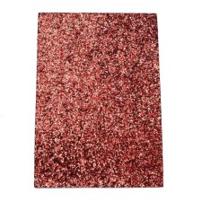 12x8" Glitter Vinyl Pleather/Faux Leather Backing Fabric Material - Red